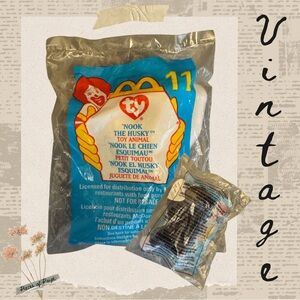 Vintage 1999 Ty Teenie Beanie Baby “Nook” the Husky McDonald’s (Sealed)